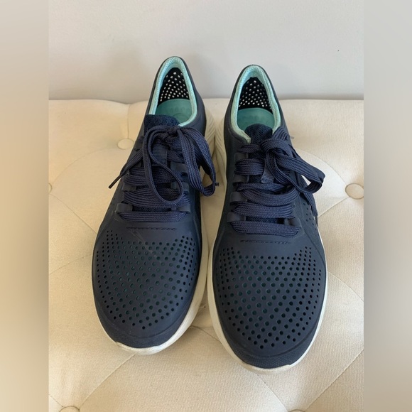 CROCS Shoes - Crocs Navy Blue Women's LiteRide Pacer Lace-up Sneaker